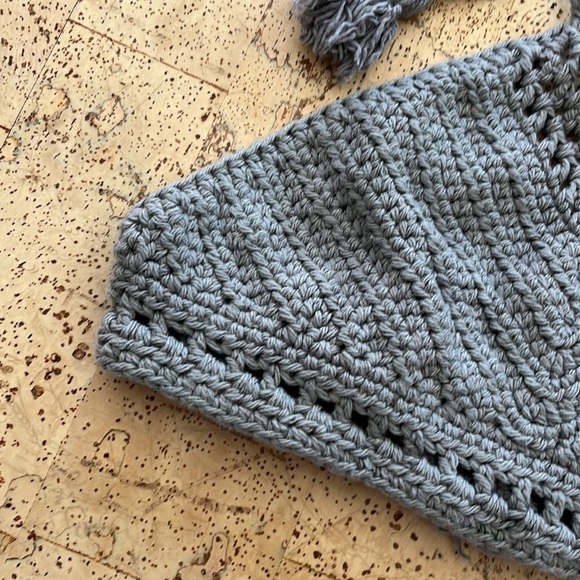 Etsy Gray Crochet Halter Crop Top - Picture 5 of 7